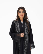 R328 Black Embroidery Beaded Abaya Abaya for Women UAE – Abaya – Rutba Fashion Abaya